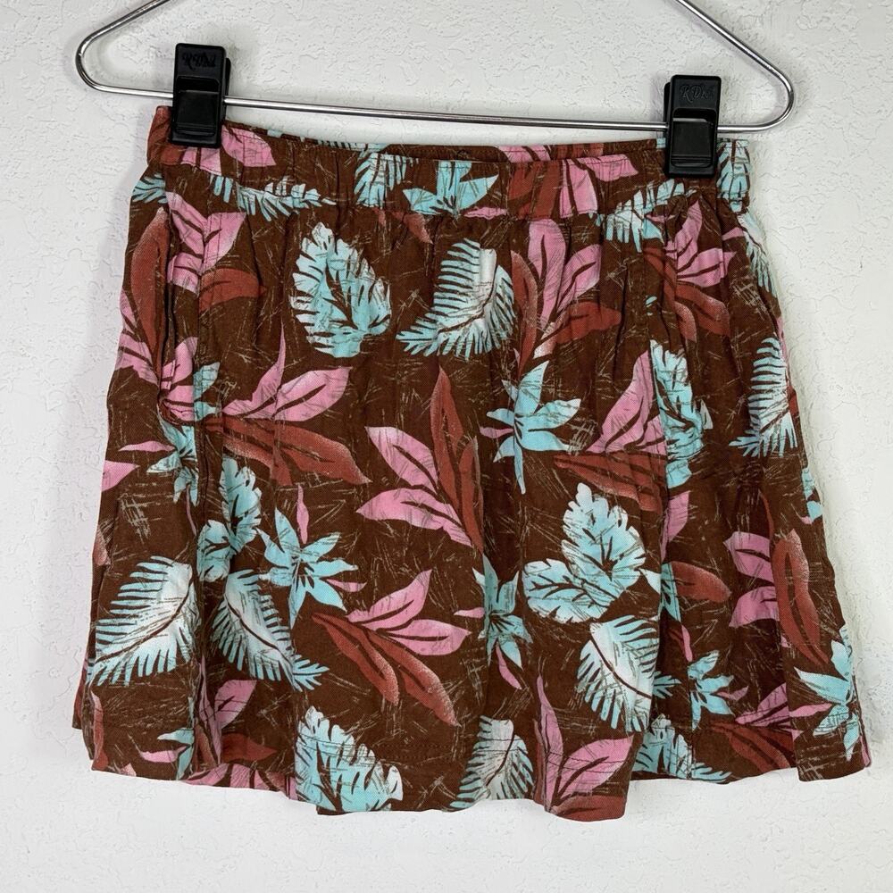 I Love H81 Los Angeles Mini Skirt tropical print, size M, pockets, summer, beach